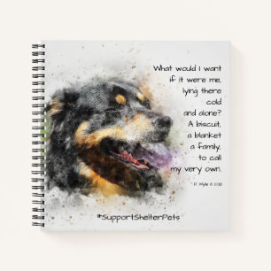 Adopt A Shelter Pet - Bernese Mountain Dog Notebook