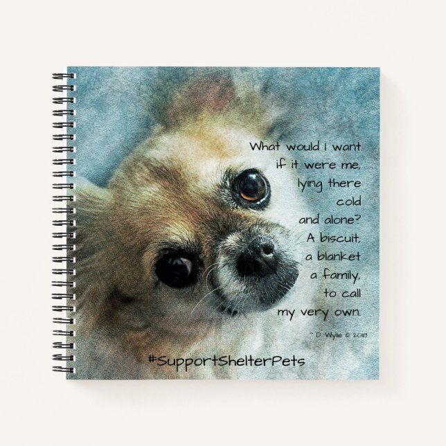 Adopt A Shelter Pet - Chihuahua Notebook (Front)