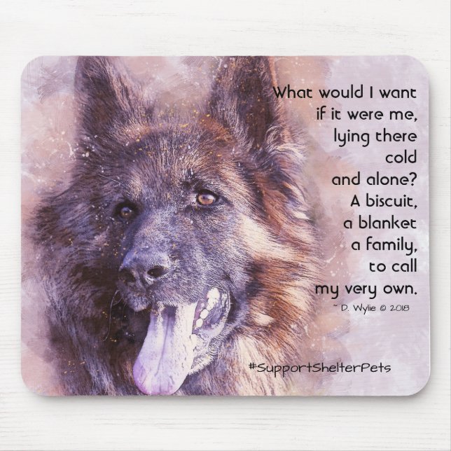 Adopt A Shelter Pet - German Shepherd Mouse Pad (Front)