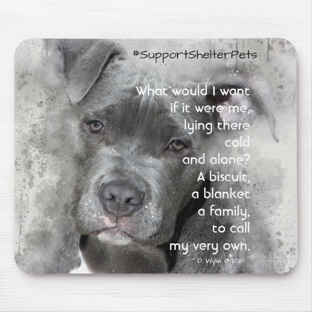Adopt A Shelter Pet - Pit Bull Mouse Pad (Front)
