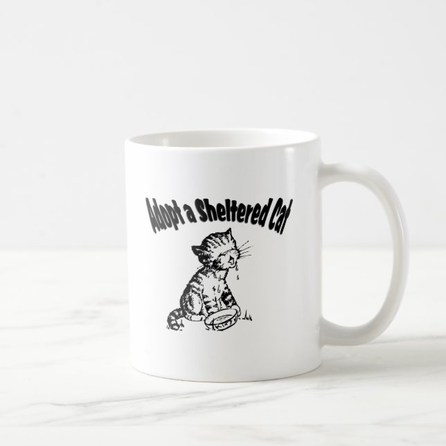 Adopt a Sheltered Cat Coffee Mug (Right)