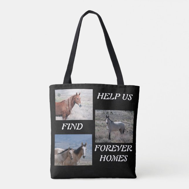 Adopt a Wild Horse Tote Bag (Back)