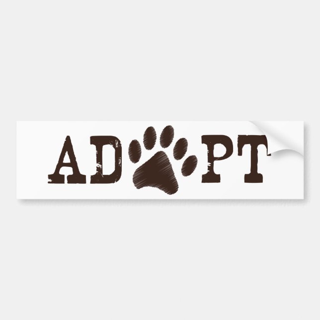 Adopt an animal bumper sticker (Front)