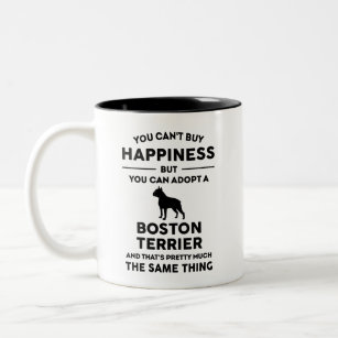 Adopt Boston Terrier Happiness Two-Tone Coffee Mug