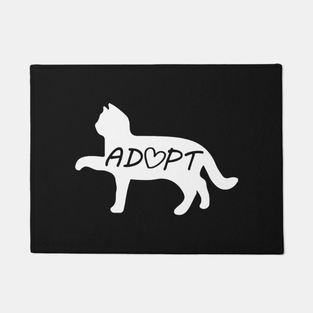 Adopt Cat    Doormat (Front)