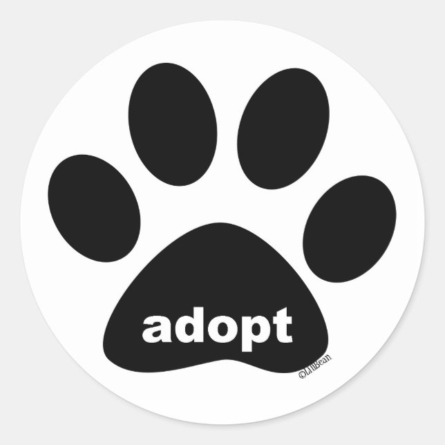 Adopt Classic Round Sticker (Front)