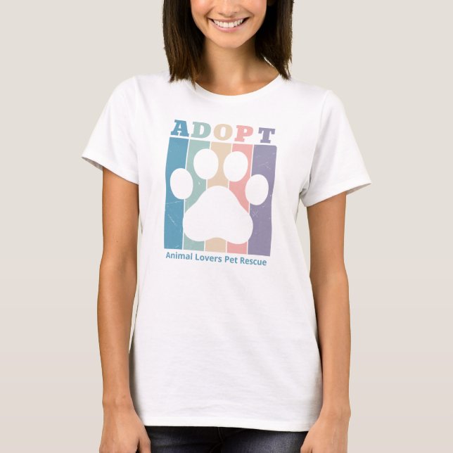 Adopt Colourful Custom T-Shirt (Front)