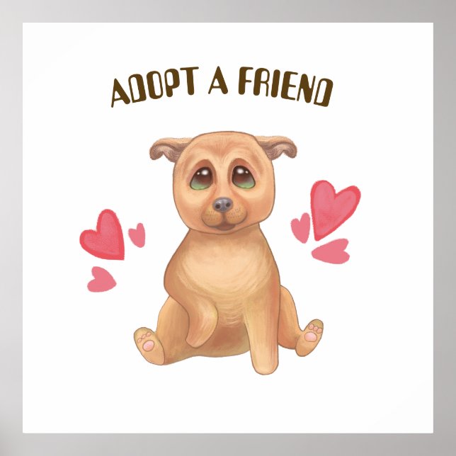 adopt  dog kids poster (Front)