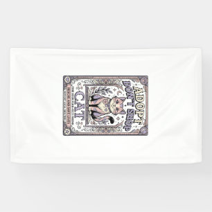Adopt Don’t Shop Cat Cat Rescue Adoption Vintage V Banner