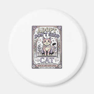 Adopt Don’t Shop Cat Cat Rescue Adoption Vintage V Magnet