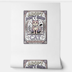 Adopt Don’t Shop Cat Cat Rescue Adoption Vintage V Wallpaper
