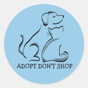 Adopt Don’t Shop Dog and Cat Sticker