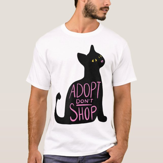 adopt don´t shop Katze T-Shirt (Front)
