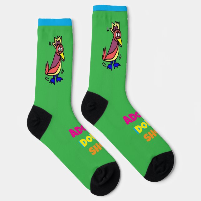 Adopt Don’t Shop - Parrots Crew Socks (Right)