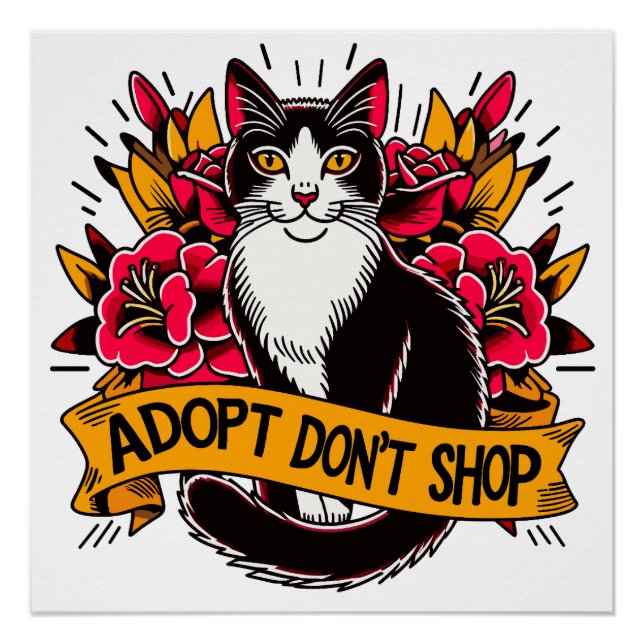 Adopt Don’t Shop Walldecor Poster (Front)