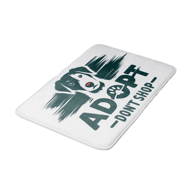 Adopt don't shop 2 bath mat (Angled)