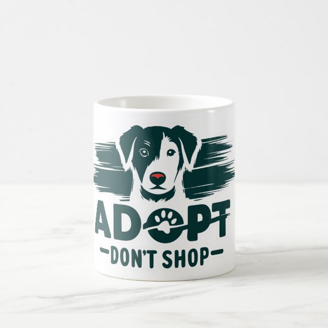Adopt don't shop 2 coffee mug (Center)