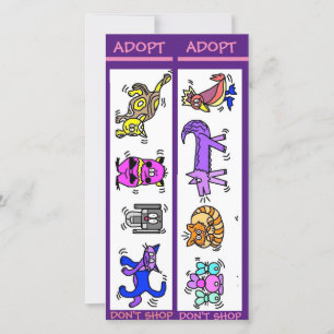 Adopt Don't Shop, Animal Rescue, Bookmarks Card