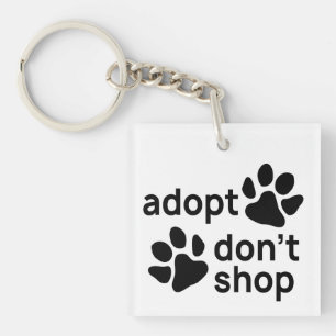 Adopt Don't Shop Paws Key Ring