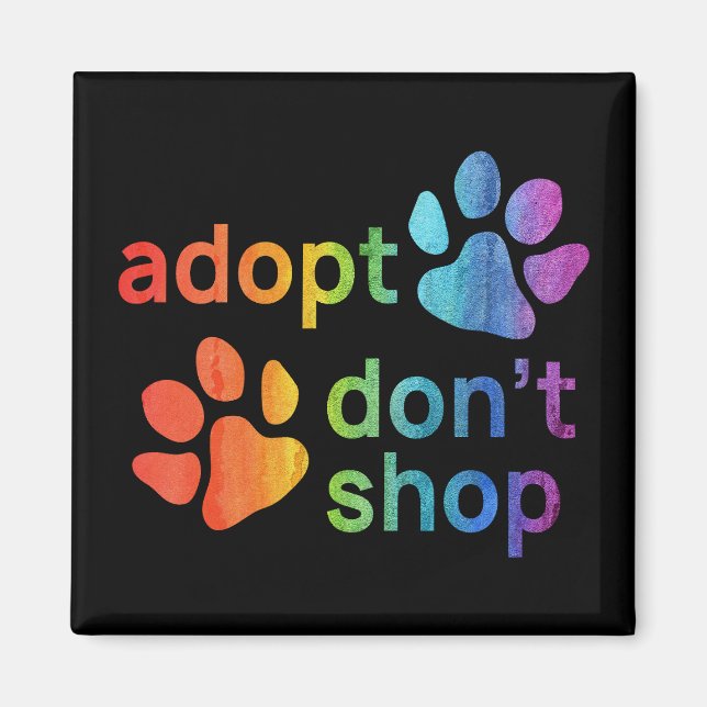 Adopt Don't Shop Paws Magnet (Front)