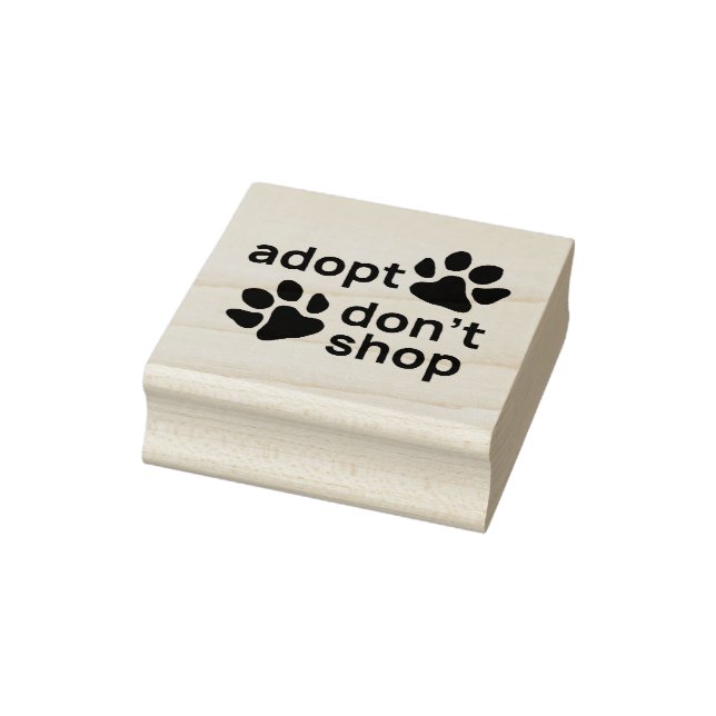 Adopt Don't Shop Paws Rubber Stamp (Stamp)