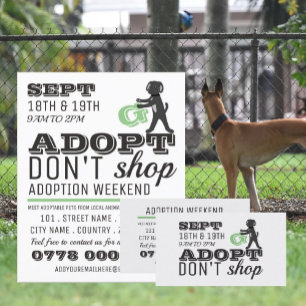 Adopt Don't Shop, Pet Adoption Event Advertising Business Card
