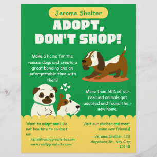 Adopt Don't Shop Pet Shelter Flyer
