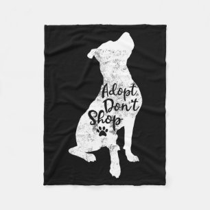 Adopt Don't Shop Rescue Tbull Dog Breed T Bull Mom Fleece Blanket
