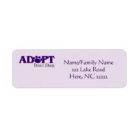 Adopt Don't Shop Return Address Labels