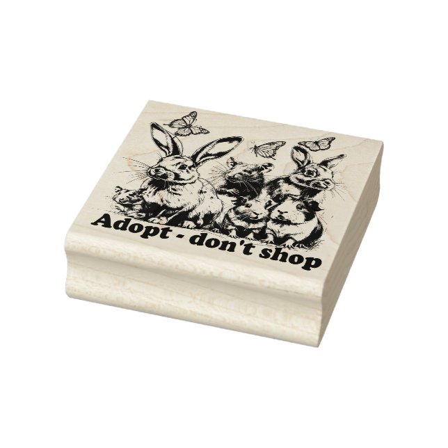 Adopt don't shop - Stempel Rubber Stamp (Stamp)