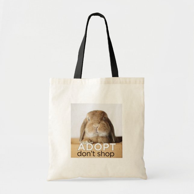 ADOPT DONT SHOP TOTE BAG (Front)