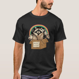 Adopt Forbidden Cats In Box Racoon Skunks Possum T-Shirt