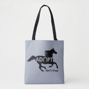 Adopt Horses Tote Bag