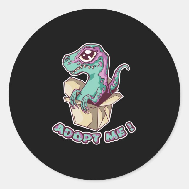 Adopt Me Cute Baby Raptor Classic Round Sticker (Front)