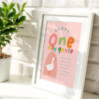 Adopt One Silly Goose Girls 1st Birthday Favour