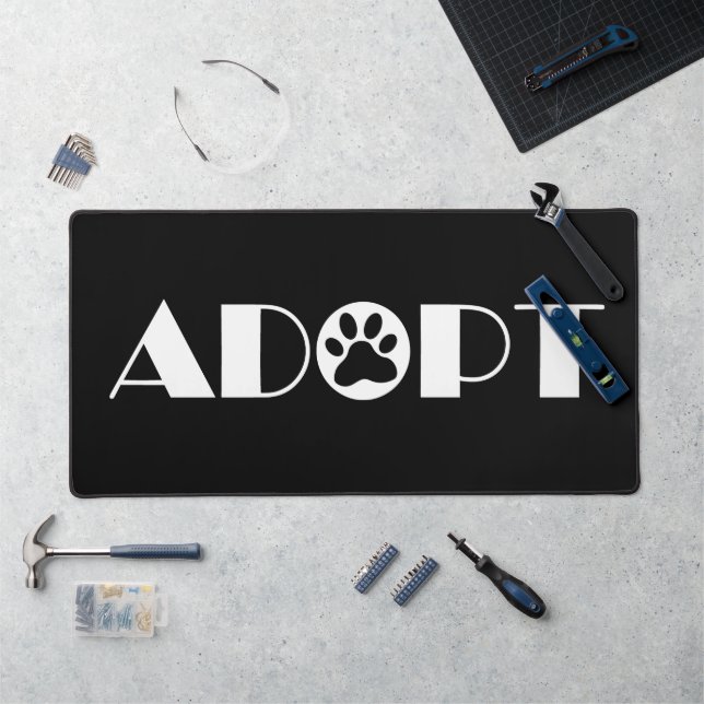 Adopt paw dog desk mat (Workstation)