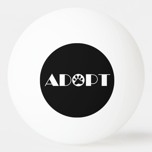 Adopt paw dog ping pong ball (Front)