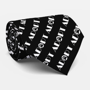 Adopt paw dog tie