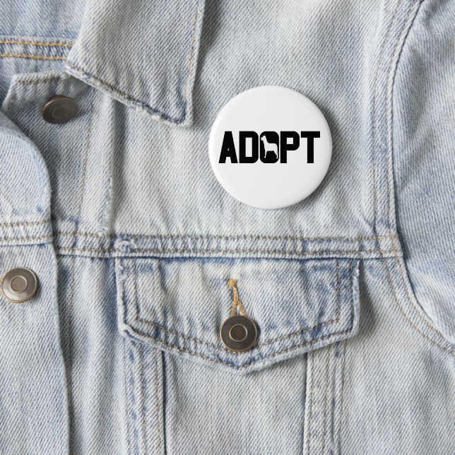 Adopt pets 6 cm round badge (In Situ)