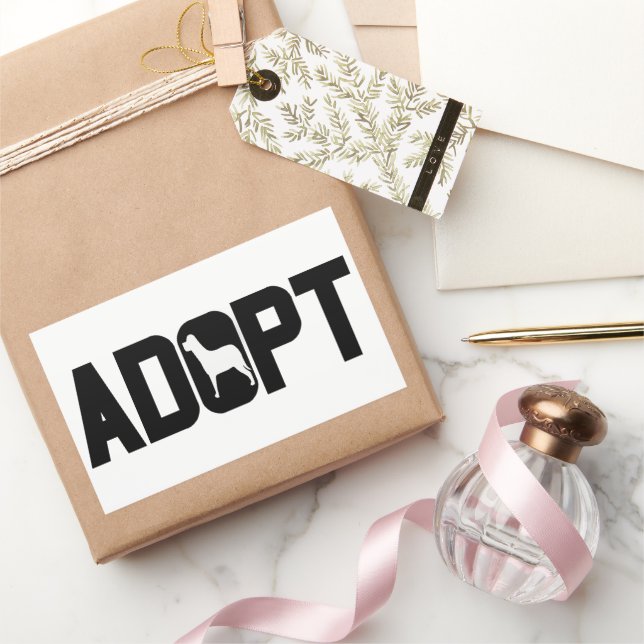 Adopt pets rectangular sticker (Gifting)