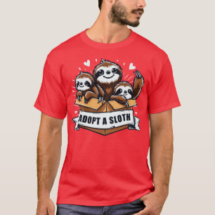 Adopt Sloths Cute Kawaii Style T-Shirt
