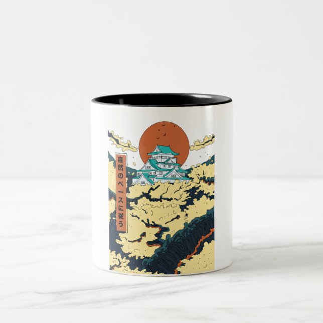 Adopt the pace of nature Two-Tone coffee mug (Center)