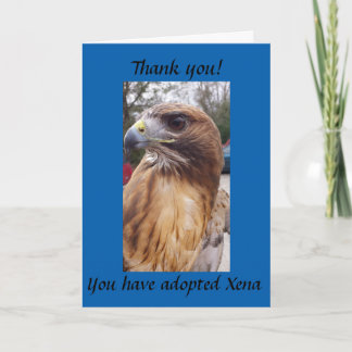 Adopt Xena the Red-Tailed Hawk Thank You Card