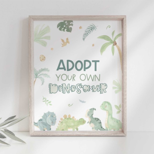 Adopt Your Own Dinosaur Birthday Sign (Creator Uploaded)