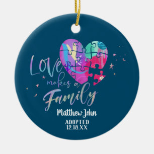 Adopted / Birth Announcement Ceramic Ornament