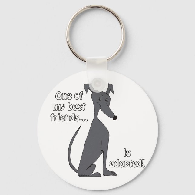 Adopted~Black Key Ring (Front)