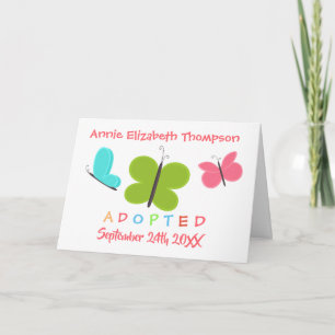Adopted Butterfly Adoption - Custom Name Invitation