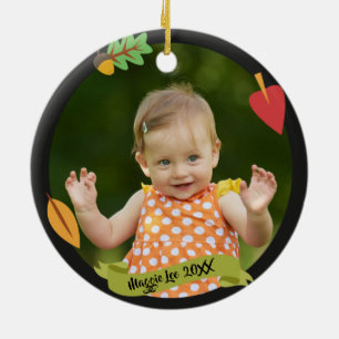 Adopted - Customised Fox Adoption Gift Ceramic Tree Decoration