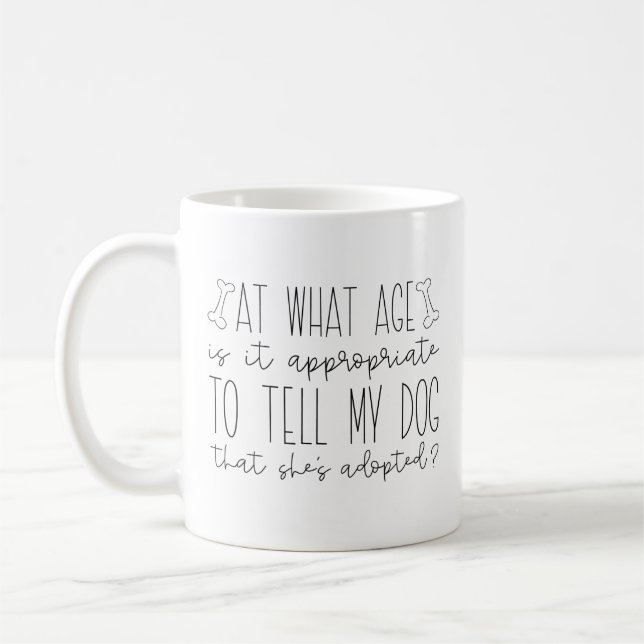Adopted Dog Coffee Mug (Left)