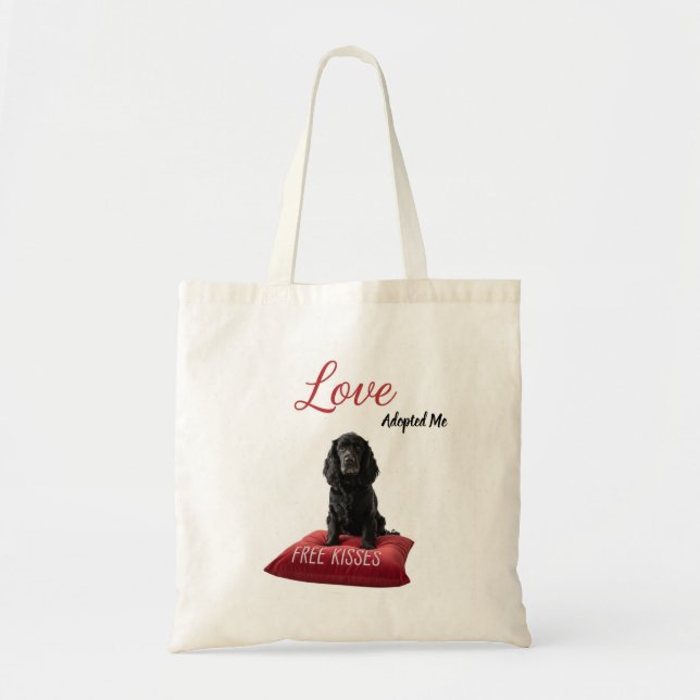 Adopted Dog Love Tote Bag (Front)